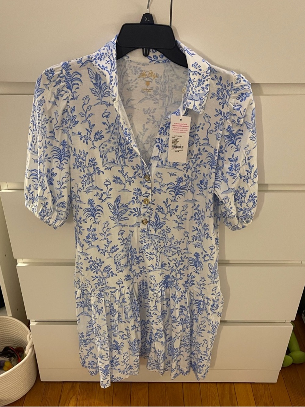 NWT S Lilly Pulitzer Bingley Dress Resort White Tall Tales